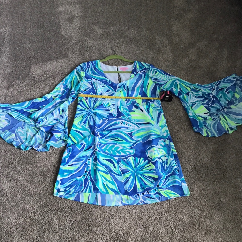 Lilly Pulitzer Silk Flutter Sleeve Dress - Picture 7 of 7